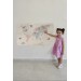 Eğitici Dünya Haritası Dünya Atlası Çocuk Ve Bebek Odası Duvar Sticker Beyaz 