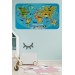  Eğitici Dünya Haritası Dünya Atlası Çocuk Ve Bebek Odası Duvar Sticker Karışık 
