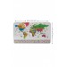  Eğitici - Öğretici Dünya Ve Türkiye Haritası Çocuk Odası Duvar Sticker I 3885 Karışık 