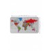Eğitici Ülke Ve Başkent Detaylı Atlası Dekoratif Dünya Haritası Duvar Sticker  Karışık 