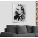 Friedrich Nietzsche Siyah Beyaz Dekoratif Kanvas Tablo 1197 Karışık 95 X 55