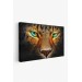 Gerçekçi Çita Gözleri Yağlıboya Görünüm Kanvas Duvar Tablosu Karışık 125 X 70