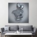 Gri Ve Gümüş 3D Metalik Efektli Kanvas Tablo, Romantik Beden Aşk Sanatı Karışık/Çok Renkli 50 X 50
