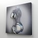 Kanvas Tablo, Gri Ve Gümüş Duvar Dekoru, Aşk Sanatı, 3D Efektli Gümüş İnsan Karışık/Çok Renkli 50 X 50