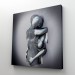 Kanvas Tablo, Gri Ve Gümüş Metalik Efektli Modern Aşk Sanatı Karışık/Çok Renkli 50 X 50