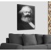 Karl Marx Siyah Beyaz Dekoratif Kanvas Tablo 1198 Karışık 125 X 70