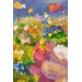 Kır Çiçekleri Yağlıboya Görünüm Dekoratif Kanvas Duvar Tablosu Karışık 35 X 50