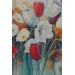 Kır Çiçekleri Yağlıboya Görünüm Dekoratif Kanvas Duvar Tablosu Karışık 50 X 70