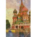 Kızıl Meydan'da Moskova Kremlin Ve Aziz Vasil Katedrali Kanvas Tablosu Karışık 125 X 70