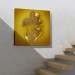 Metalik 3D Efektli Altın İnsan Kanvas Tablo, Modern Duvar Dekoru Karışık/Çok Renkli 70 X 70
