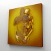 Metalik 3D Efektli Altın İnsan Kanvas Tablo, Modern Duvar Dekoru Karışık/Çok Renkli 90 X 90