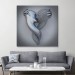 Metalik Efektli Kanvas Tablo, Romantik Beden, Aşk Sanatı, 3D Efektli Gümüş İnsan Karışık/Çok Renkli 50 X 50