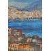 Napoli Manzarası Yağlıboya Görünüm Dekoratif Kanvas Duvar Tablosu Karışık 125 X 70