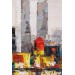 New York Şehir Manzarası Yağlıboya Görünüm Dekoratif Kanvas Duvar Tablosu Karışık 150 X 85