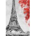 Paris Etfel Kulesi Yağlıboya Görünüm Dekoratif Kanvas Duvar Tablosu Karışık 150 X 85
