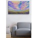 Renkli Bulutlar Yağlıboya Görünüm Dekoratif Kanvas Duvar Tablosu Karışık 150 X 85