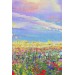 Renkli Bulutlar Yağlıboya Görünüm Dekoratif Kanvas Duvar Tablosu Karışık 150 X 85