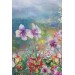 Renkli Çiçekler Suluboya Görünüm Dekoratif Kanvas Duvar Tablosu Karışık 125 X 70