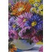 Renkli Çiçekler  Yağlıboya Görünüm Dekoratif Kanvas Duvar Tablosu Karışık 125 X 70