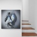 Romantik Beden, 3D Efekti Gri Ve Gümüş İnsan Metalik Kanvas Tablo Karışık/Çok Renkli 70 X 70