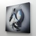 Romantik Beden, 3D Efekti Gri Ve Gümüş İnsan Metalik Kanvas Tablo Karışık/Çok Renkli 70 X 70