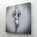 Romantik Beden, Aşk Sanatı, 3D Efekti Gümüş İnsan, Metalik Efektli Kanvas Tablo Karışık/Çok Renkli 90 X 90