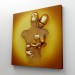 Romantik Beden, Aşk Sanatı, Altın Duvar Dekoru, 3D Efektli Altın İnsan Karışık/Çok Renkli 70 X 70