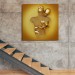 Romantik Beden, Aşk Sanatı, Altın Duvar Dekoru, 3D Efektli Altın İnsan Karışık/Çok Renkli 90 X 90