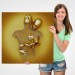 Romantik Beden, Aşk Sanatı, Altın Duvar Dekoru, 3D Efektli Altın İnsan Karışık/Çok Renkli 90 X 90