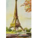 Seine Nehri Ve Eyfel Manzaralı Yağlıboya Dekoratif Kanvas Duvar Tablosu Karışık 125 X 70