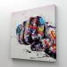 Sokak Graffiti Duvar Sanatı Kanvas Tablo, Banksy Renkli Graffiti Pop Art Karışık/Çok Renkli 70 X 70