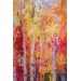 Son Bahar Ağaçları Yağlıboya Görünüm Dekoratif Kanvas Duvar Tablosu Karışık 125 X 70