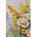 Soyut Yaz Çiçekleri Yağlıboya Görünüm Dekoratif Kanvas Duvar Tablosu Karışık 125 X 70