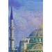 Sultan Ahmet Cami Yağlıboya Görünüm Dekortif Kanvas Tablo  Karışık 35 X 50