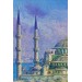 Sultan Ahmet Camii Yağlıboya Görünüm Kanvas Duvar Tablosu Karışık 125 X 70