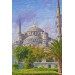 Sultan Ahmet Camii Yağlıboya Görünüm Kanvas Duvar Tablosu Karışık 125 X 70