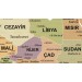 Türkçe Dünya Haritası Ayrıntılı Eğitici-Öğretici Sembollü Bayraklı Dekoratif Kanvas Tablo 2860 Karışık 95 X 55