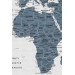 Türkçe Dünya Haritası Dekoratif Kanvas Tablo Son Derece Detaylı 1615 Karışık 125 X 70