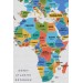 Türkçe Dünya Haritası Dekoratif Kanvas Tablo Ülke-Başkentli Öğretici Ve Sembollü 2334 Karışık 125 X 70