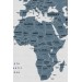 Türkçe Dünya Haritası Dekoratif Kanvas Tablo Ülke Ve Başkentli 1514 Karışık 125 X 70