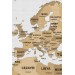 Türkçe Dünya Haritası Dekoratif Kanvas Tablo Ülke Ve Başkentli 1548 Karışık 125 X 70