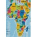 Türkçe Dünya Haritası Ülke Başkentli Ve Okyanuslu Dekoratif Kanvas Tablo 2244 Karışık 125 X 70