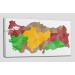 Türkiye Bölgeler Haritası Dekoratif Kanvas Tablo 1221 Karışık 125 X 70
