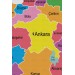 Türkiye Haritası Kanvas Tablo Eğitici Ve Öretici Dekoratif Tablo Tablo 3113 Karışık 125 X 70