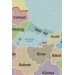 Türkiye Haritası Kanvas Tablo Sınır Komşulu Eğitici Ve Öğretici Dekoratif Tablo 3100 Karışık 125 X 70