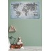 Ülke Adlı Eğitici Dünya Haritası Dünya Atlası Çocuk Ve Bebek Odası Duvar Sticker  Karışık 
