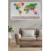 Ülke Bayrak Lı Eğitici Başkent Detaylı Atlası Dünya Haritası Duvar Sticker  Karışık 