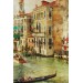 Venedik Kanalları Yağlıboya Çalışması Dekoratif Kanvas Duvar Tablosu Karışık 125 X 70