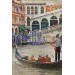 Venedik Kanalları Yağlıboya Çalışması Dekoratif Kanvas Duvar Tablosu Karışık 150 X 85