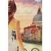 Venedik Te Kanala Bakan Kız Yağlıboya Görünüm Dekoratif Kanvas Duvar Tablosu Karışık 125 X 70